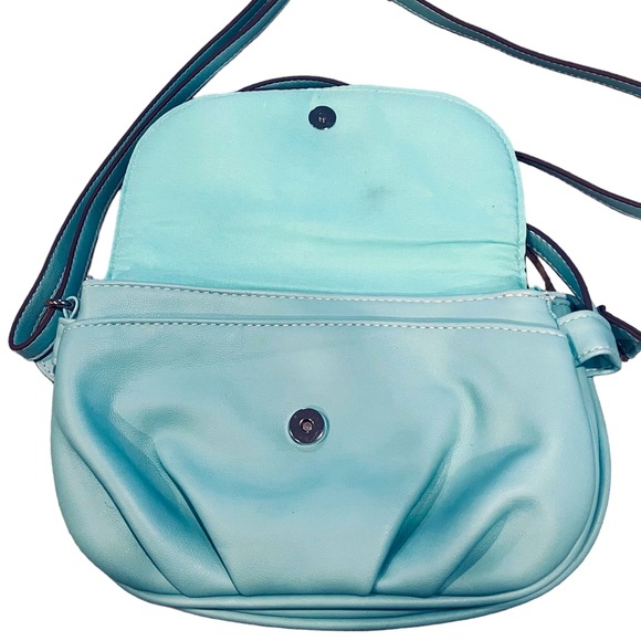 Rossetti Robin’s Egg Blue Crossbody Bag In Vegan Leather - Picture 5 of 12